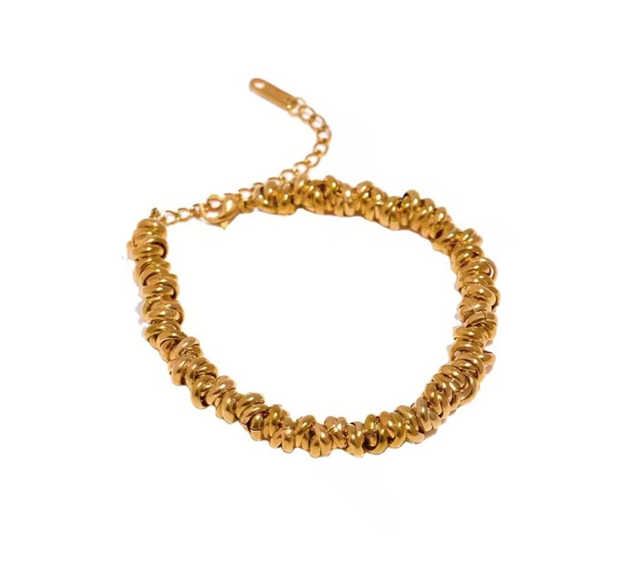 Pulseira Contas - Dourado