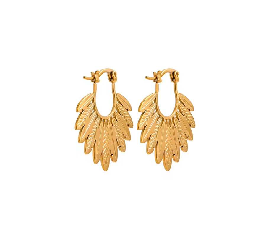 Brincos Leaves - Dourado