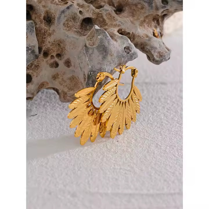 Brincos Leaves - Dourado