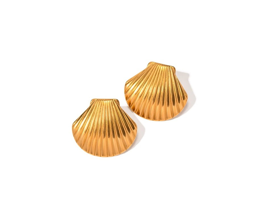 Brincos Scallop - Dourado