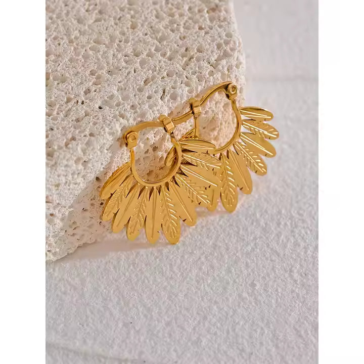 Brincos Leaves - Dourado