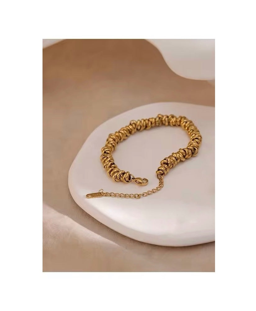 Pulseira Contas - Dourado