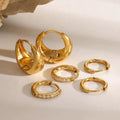 Brincos conjunto 3 argolas - Modelo1 - Dourado