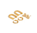 Brincos conjunto 3 argolas - Modelo2 - Dourado