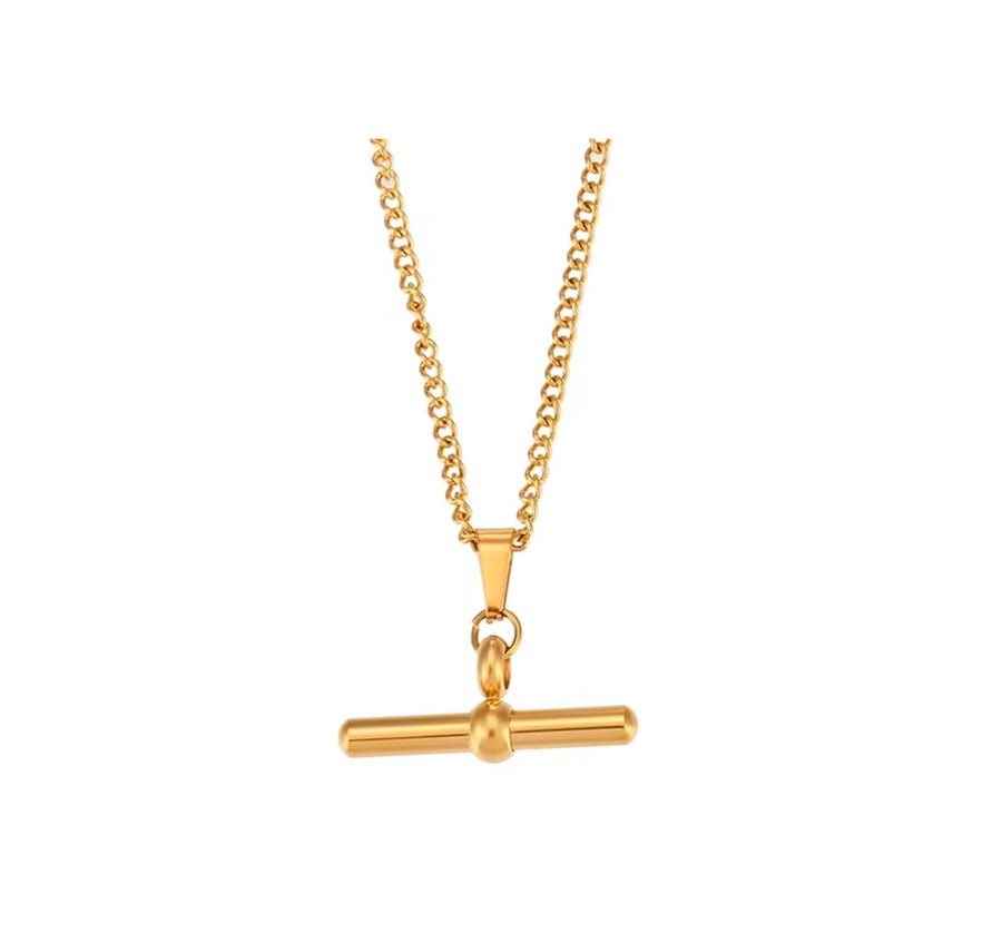Colar T barra - Dourado