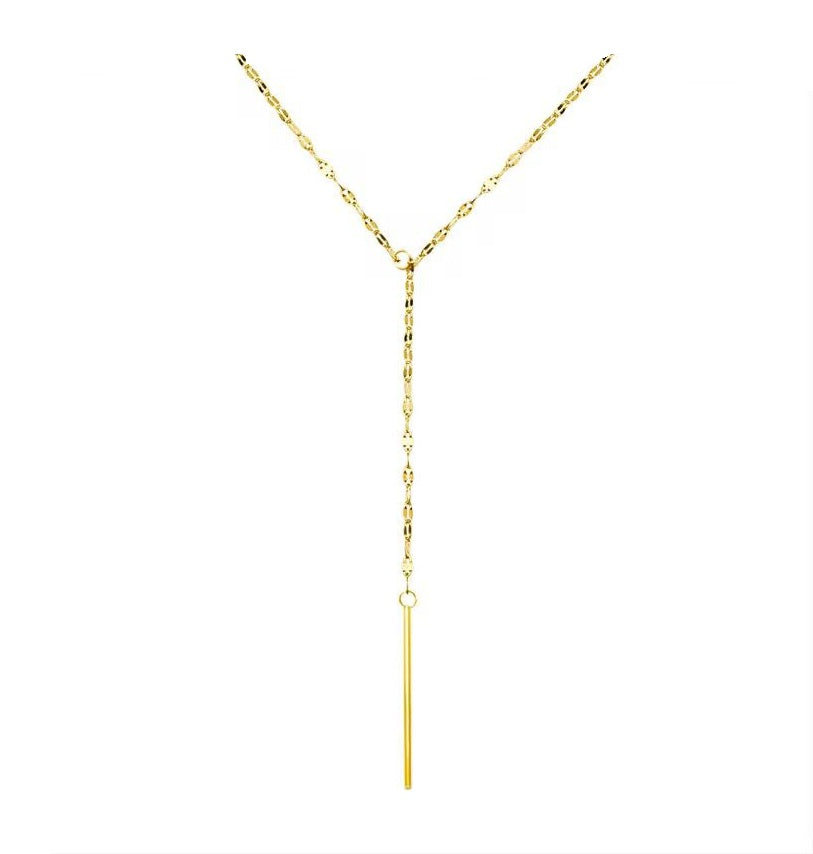 Colar Y longo - Dourado