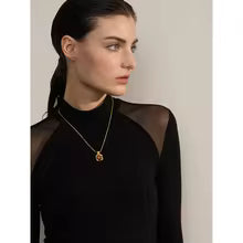 Colar Pingente Olho de tigre - Dourado