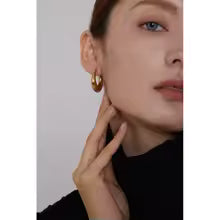 Brincos Argola hollow - Dourado