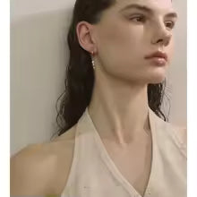 Brincos argola peixe - Dourado