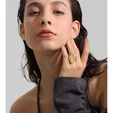 Anel minimalista ajustável - Dourado