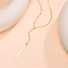 Colar Y longo - Dourado