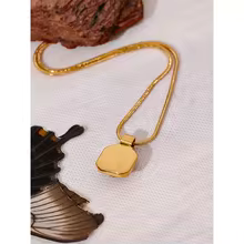 Colar Pingente Olho de tigre - Dourado