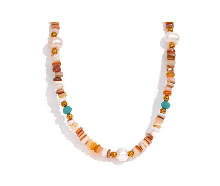 Colar mix natural - Dourado