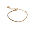 Pulseira zirconias - Dourado