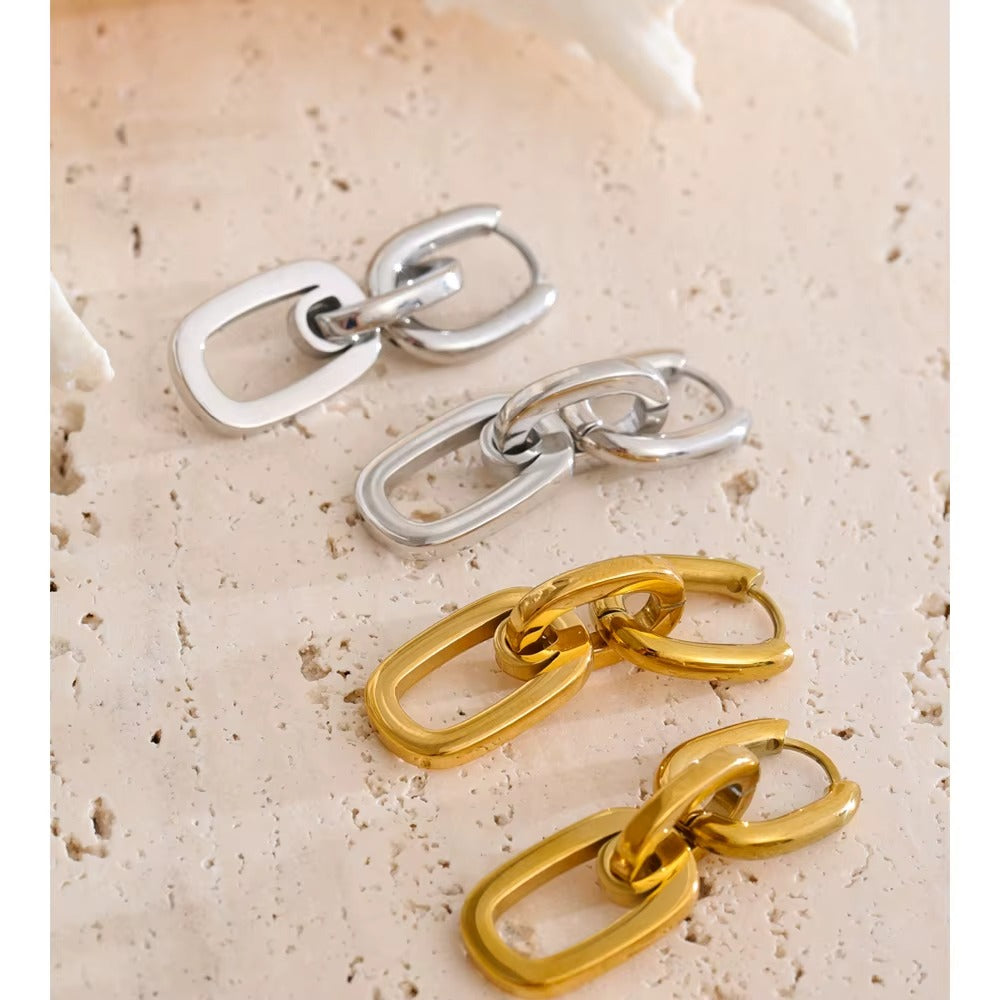 Brincos Argolas Minimalista  - Dourado