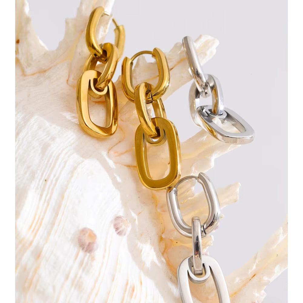 Brincos Argolas Minimalista  - Dourado