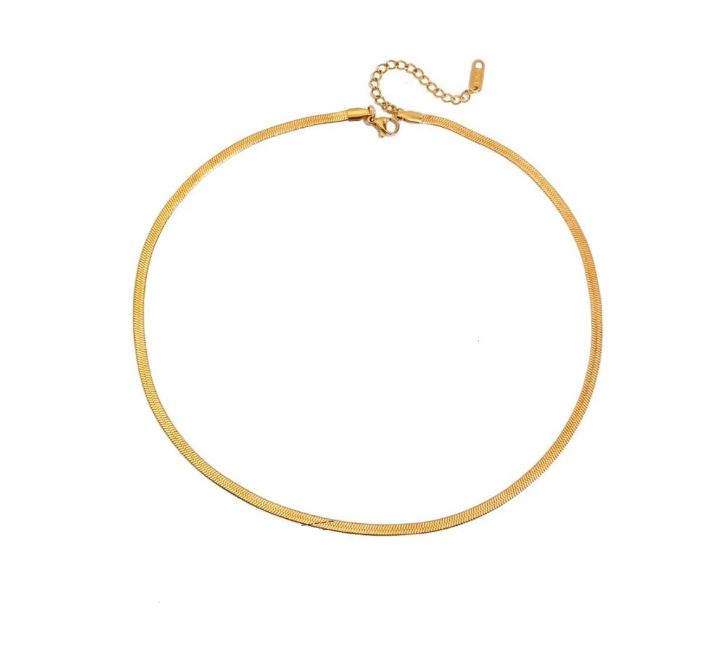 Colar snake chain choker - Dourado