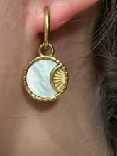 Brincos Argola Madre-pérola - Dourado