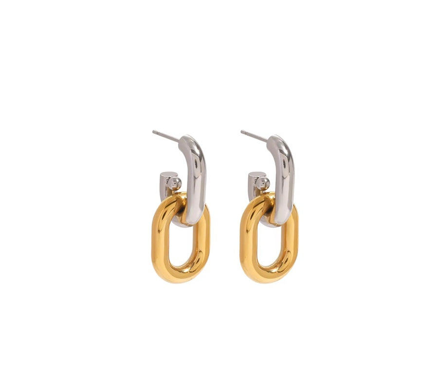Brincos Argola - Dourado/ Prateado