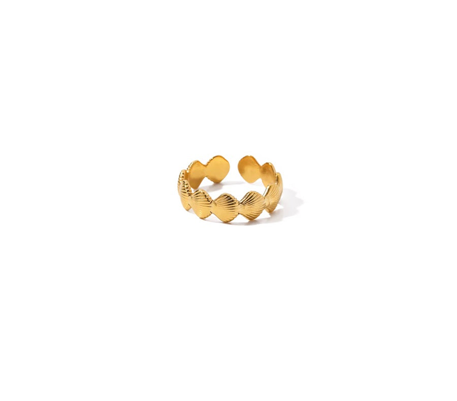 Anel Scallop - Dourado